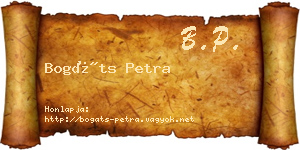 Bogáts Petra névjegykártya